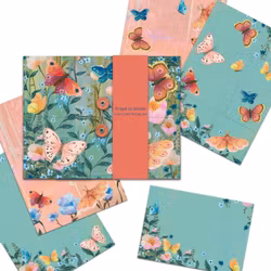 Skrivset med Brevpapper - Fjärilar