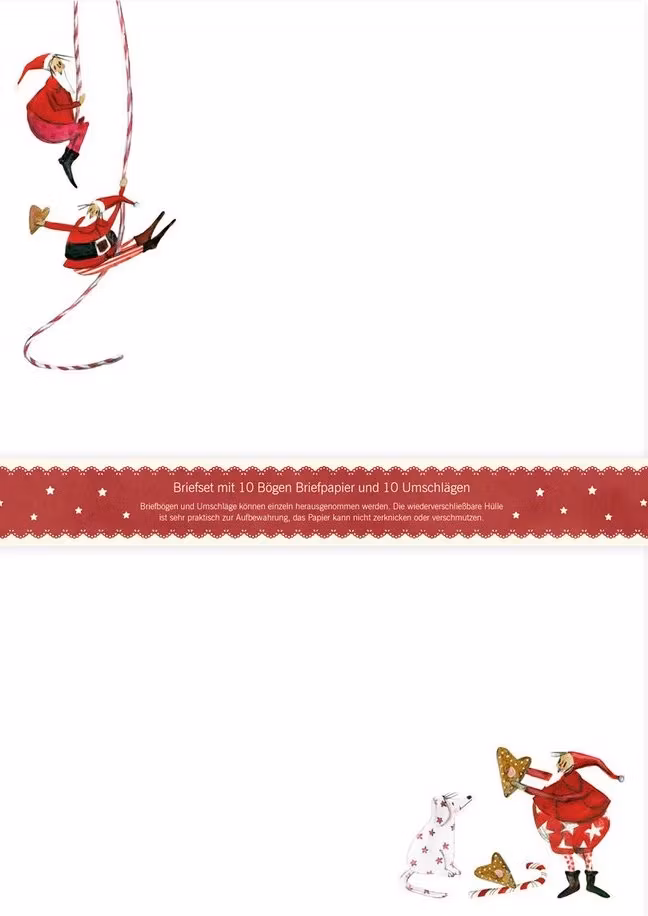 Skrivset med Brevpapper och Kuvert - Jul