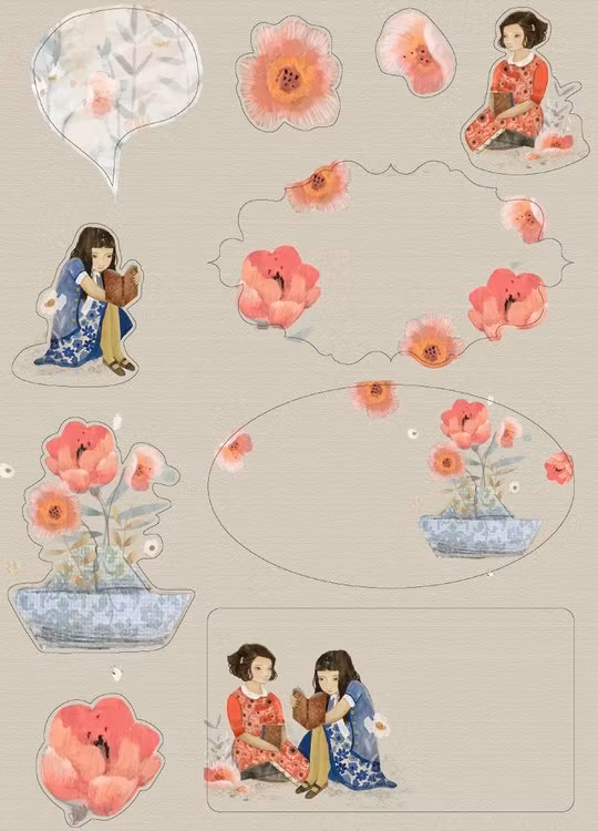 Skrivset med Brevpapper - Vänskap