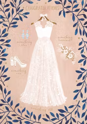 Kort med kuvert - Bröllopsklänningen (Fraktfritt)