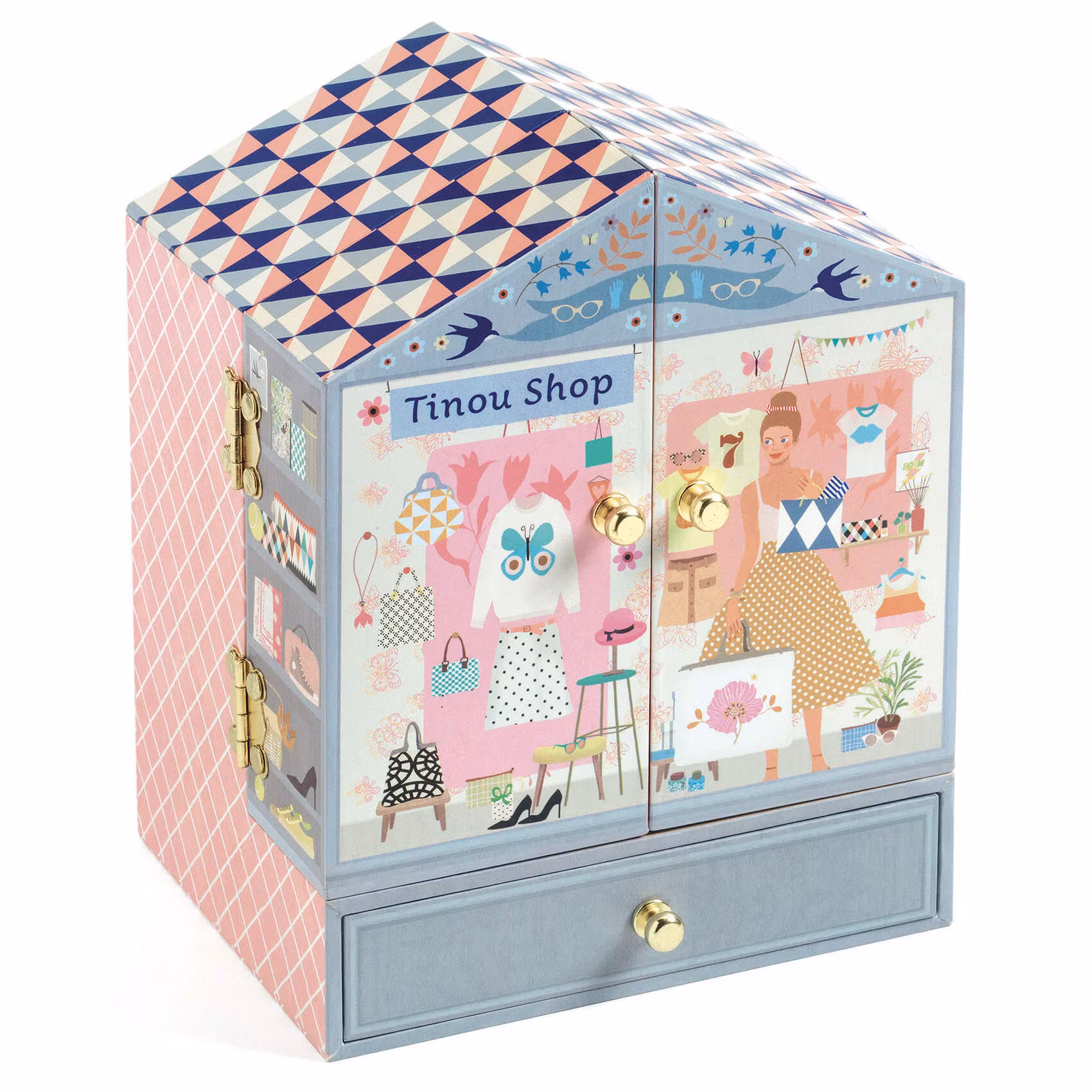 Stor Speldosa & smyckeskrin - Butiken (Fraktfri leverans)