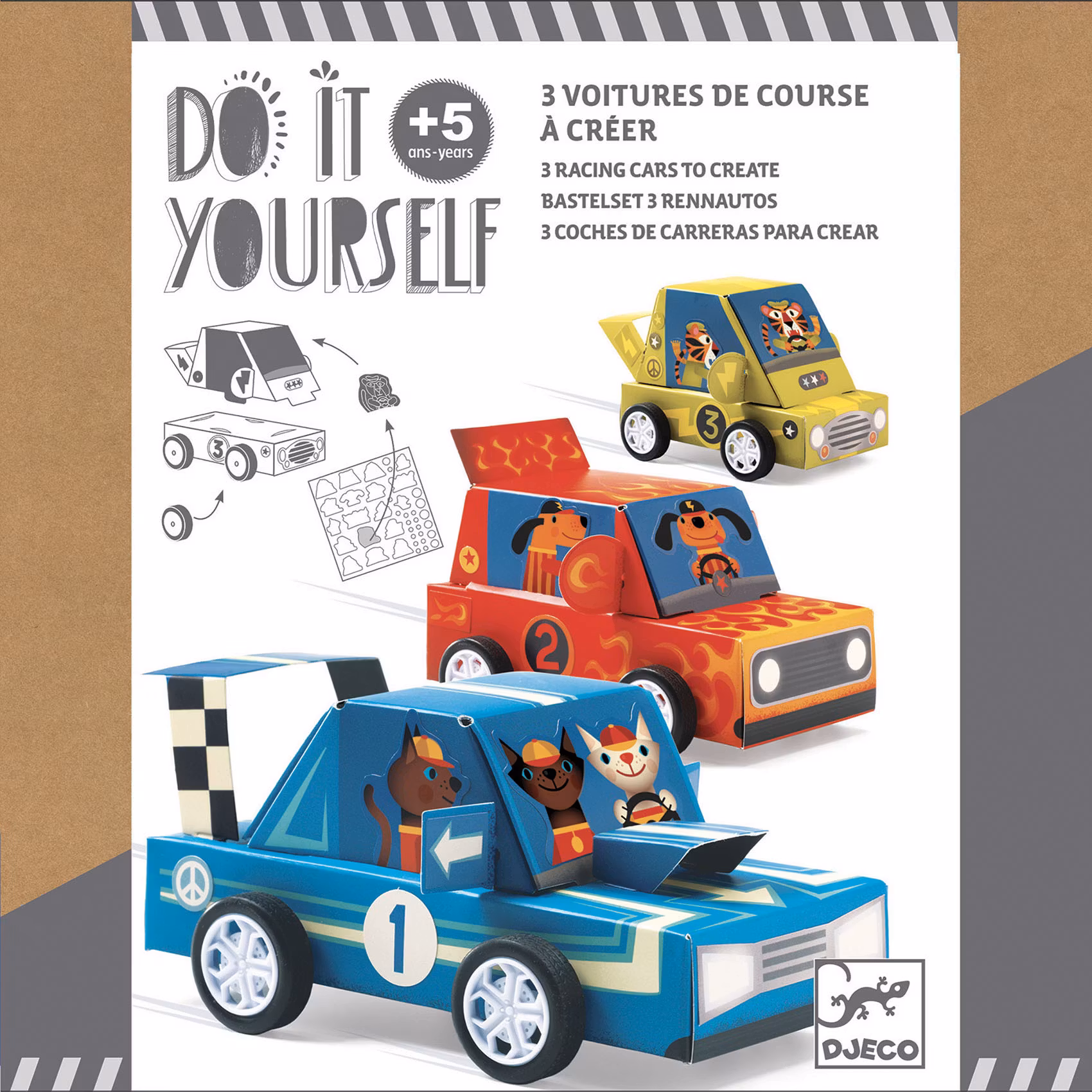 Pyssla ihop 4 bilar som du kan leka med