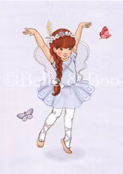 Enkelt Kort - Flickan och fjärilarna (Fraktfritt)