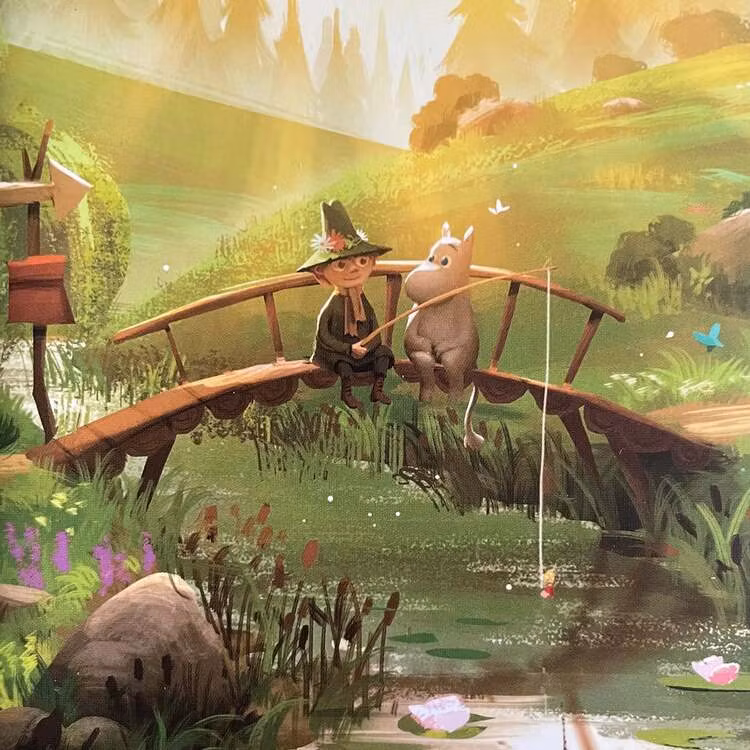 Liten anteckningsbok - Mumin fiskar