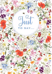 Dubbelt kort med kuvert - Blomstrande ord (Fraktfritt)