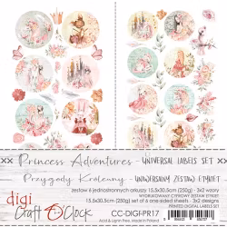 Vackra pysselpapper - Pappersdekorationer - Prinsessäventyr (6 ark)