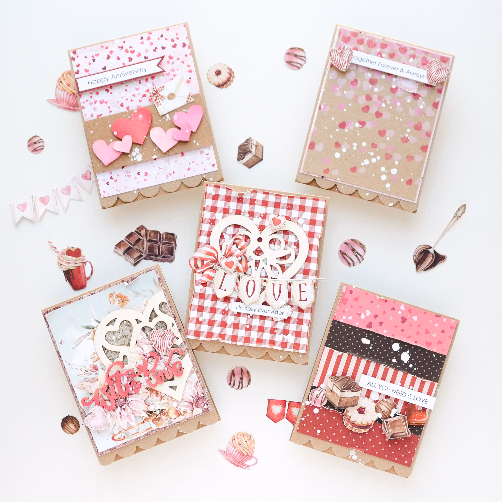 Vackert papperspyssel - Chokladkyssar (27 delar)