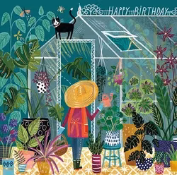 Dubbelt kort med kuvert - Växthusgrattis (Fraktfritt)