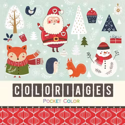 Liten fransk målarbok - God Jul