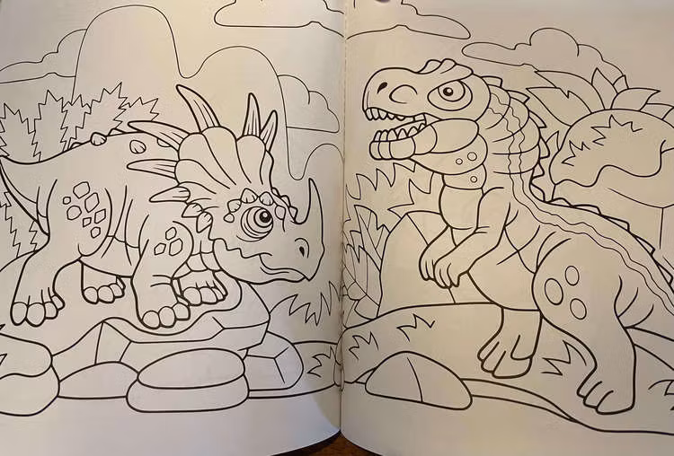 Min målarbok - Dinosaurier