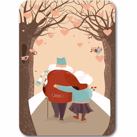 Enkelt Kort - Gammal kärlek (Fraktfritt)