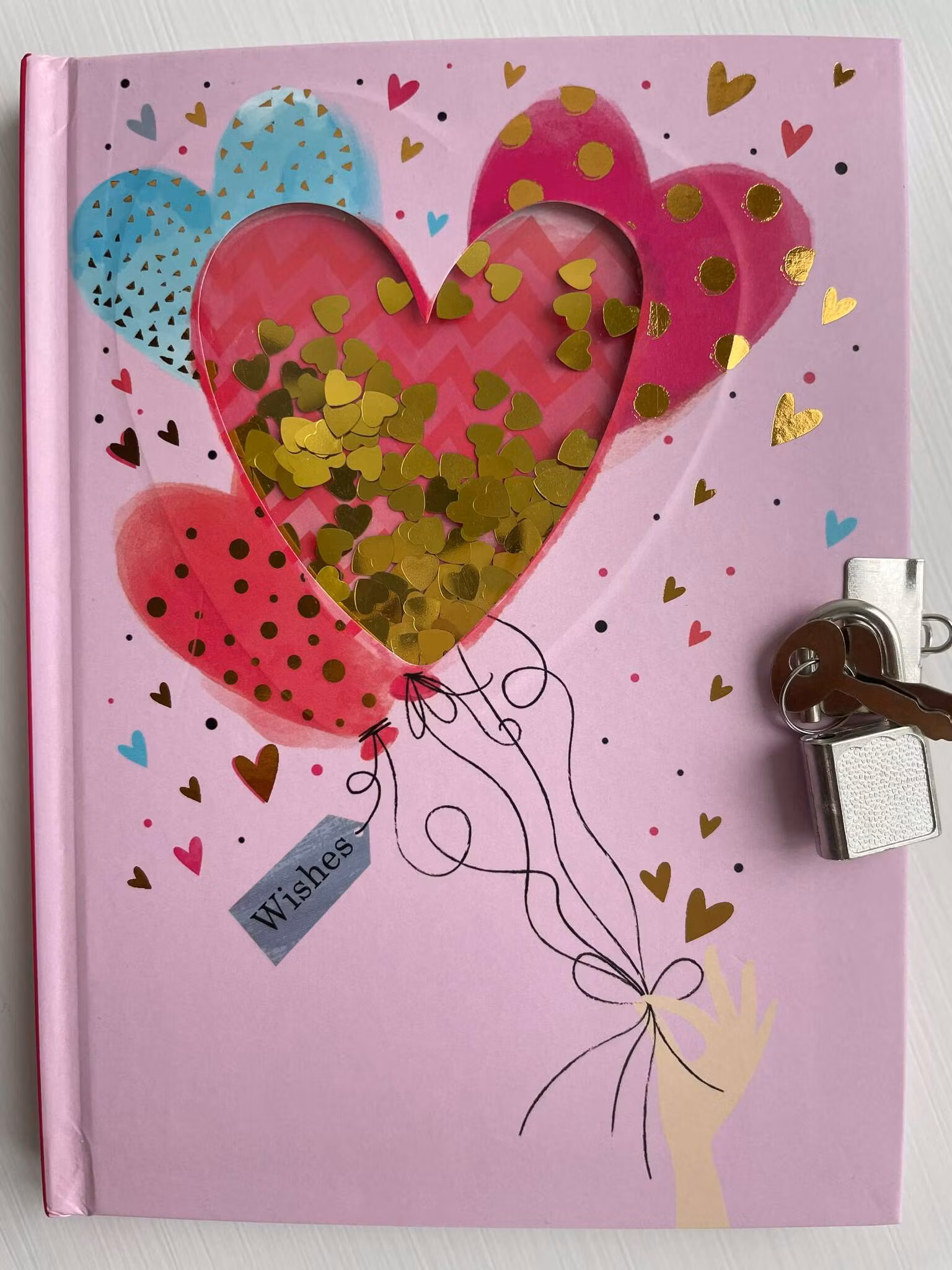 Dagbok - Paljetter - Hjärtan