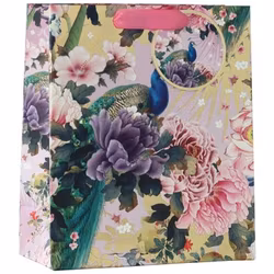 Mellanstor Presentpåse - Påfågeln