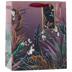 Mellanstor Presentpåse - Exotiska blomster