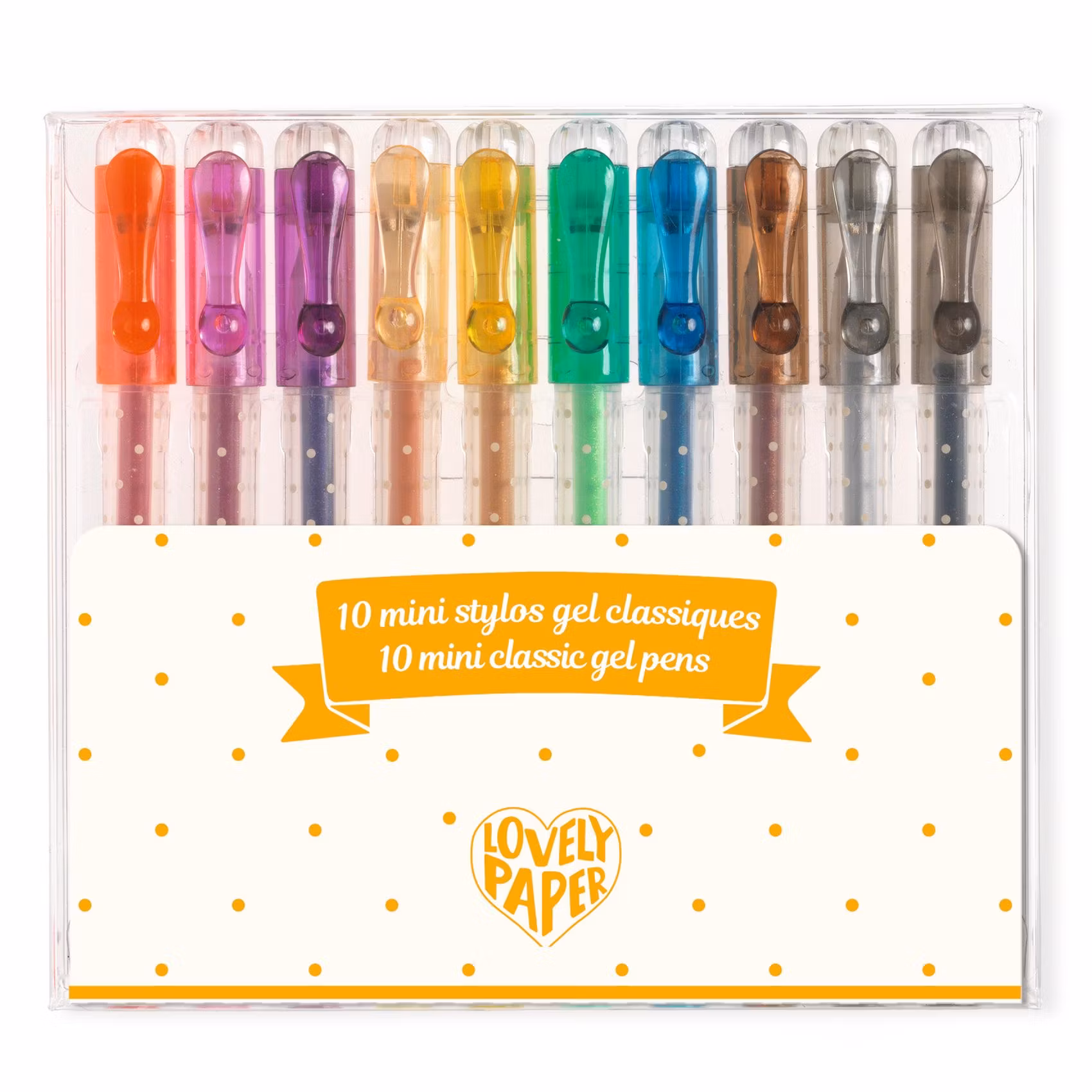 Små gelépennor i många olika färger (10 pennor)