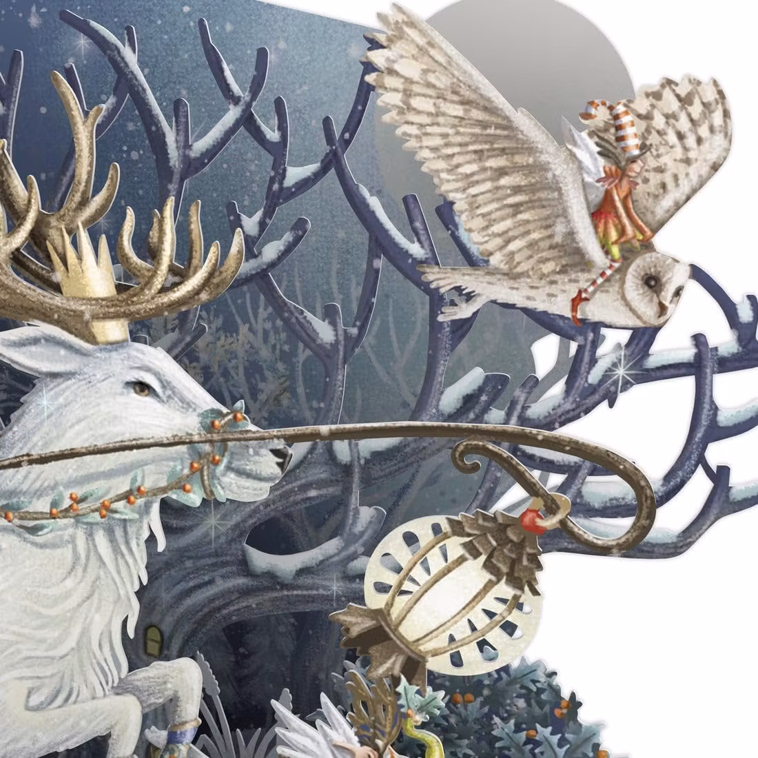 Magiskt, utvikbart julkort  - Den ridande tomten (Fraktfritt)