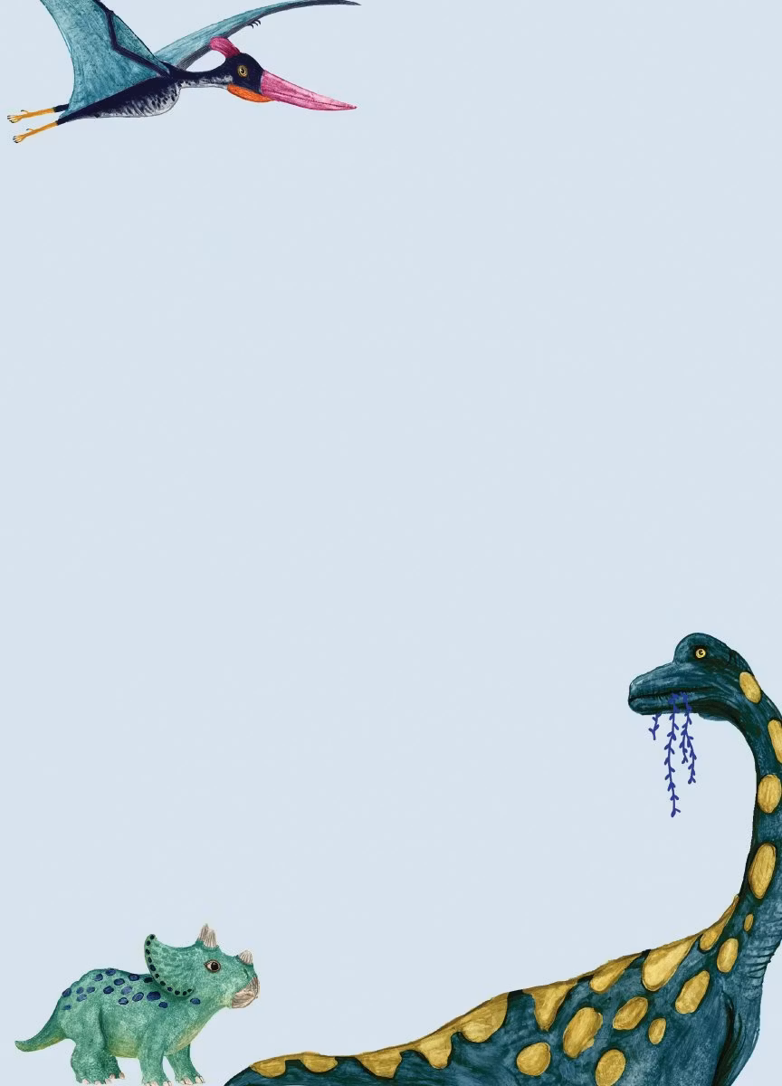 Skrivset med Brevpapper - Dinosaurier