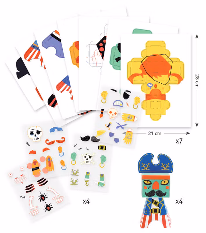 Vika papper - Small Gift Pirates Transfers