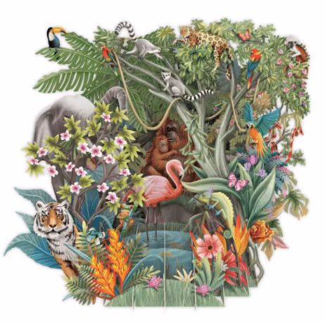 Magiska gratulationskort - Djungelfest (Fraktfritt)