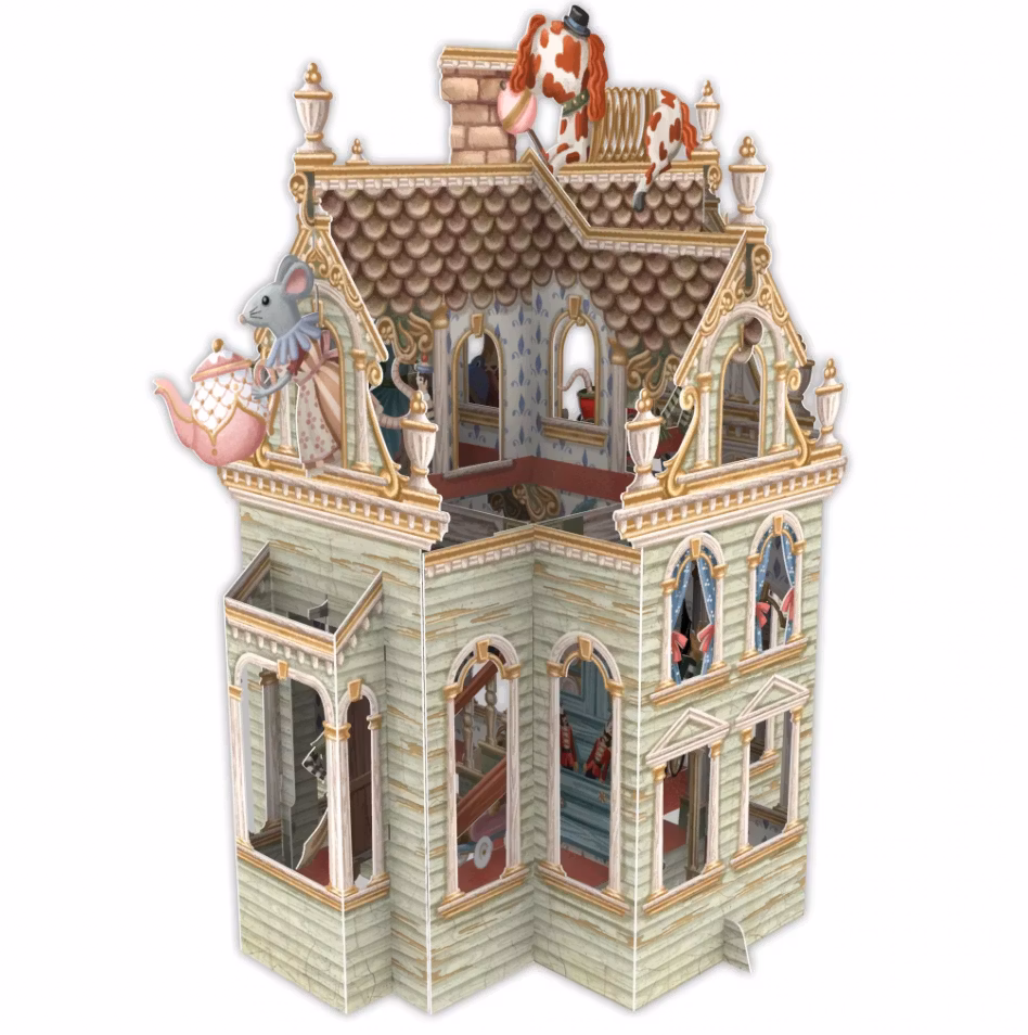 Magiska gratulationskort - Dockhuset (Fraktfritt)