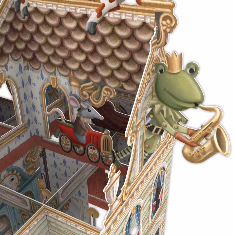 Magiska gratulationskort - Dockhuset (Fraktfritt)