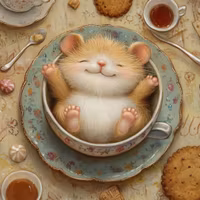 Litet kort utan kuvert - Dopp i kopp (Fraktfritt)