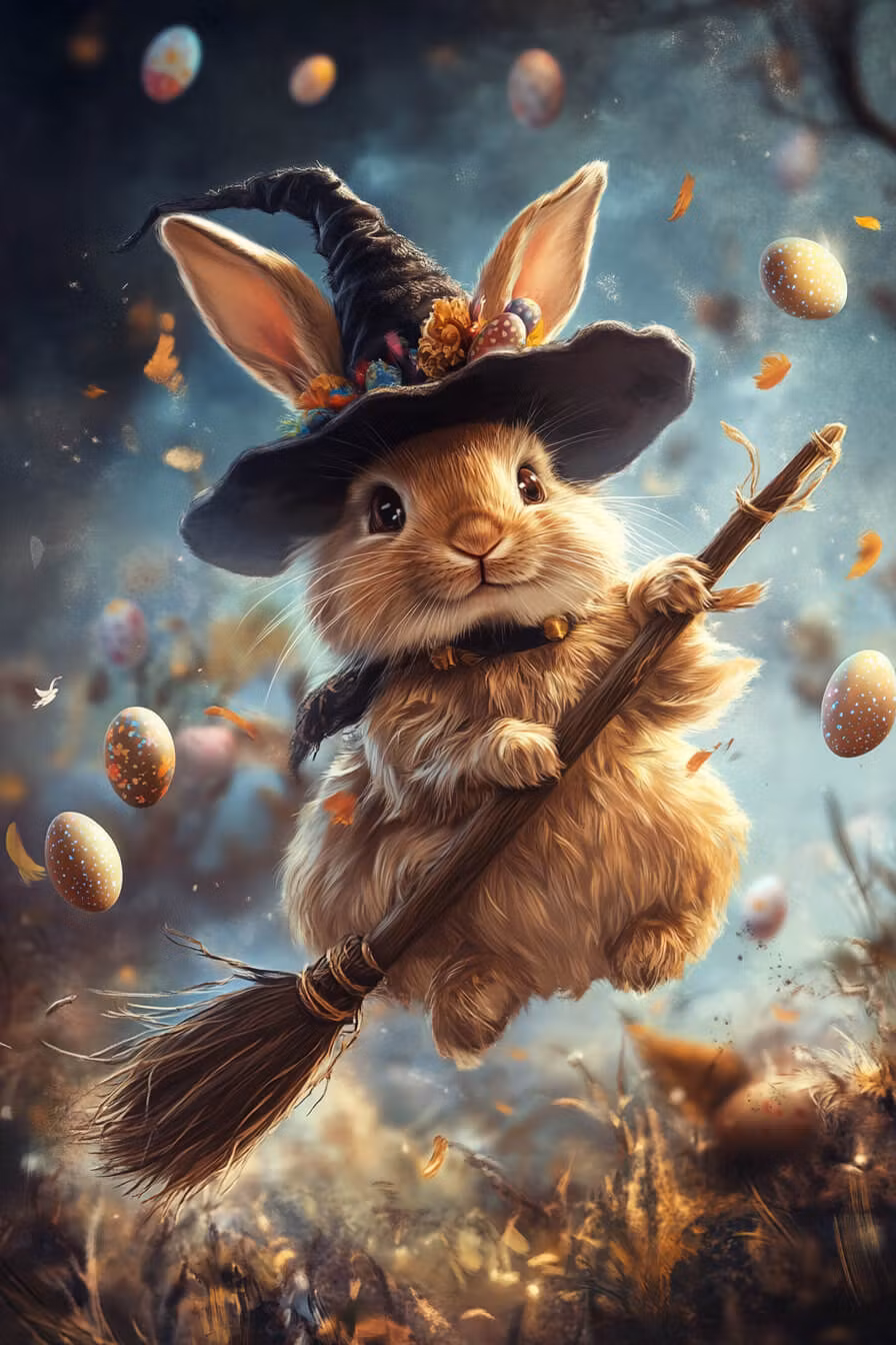 Påskkort med kuvert - Resan till Blåkulla (Fraktfritt)