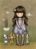 Dubbelt kort med kuvert - Trollkarlen från OZ (Fraktfritt)