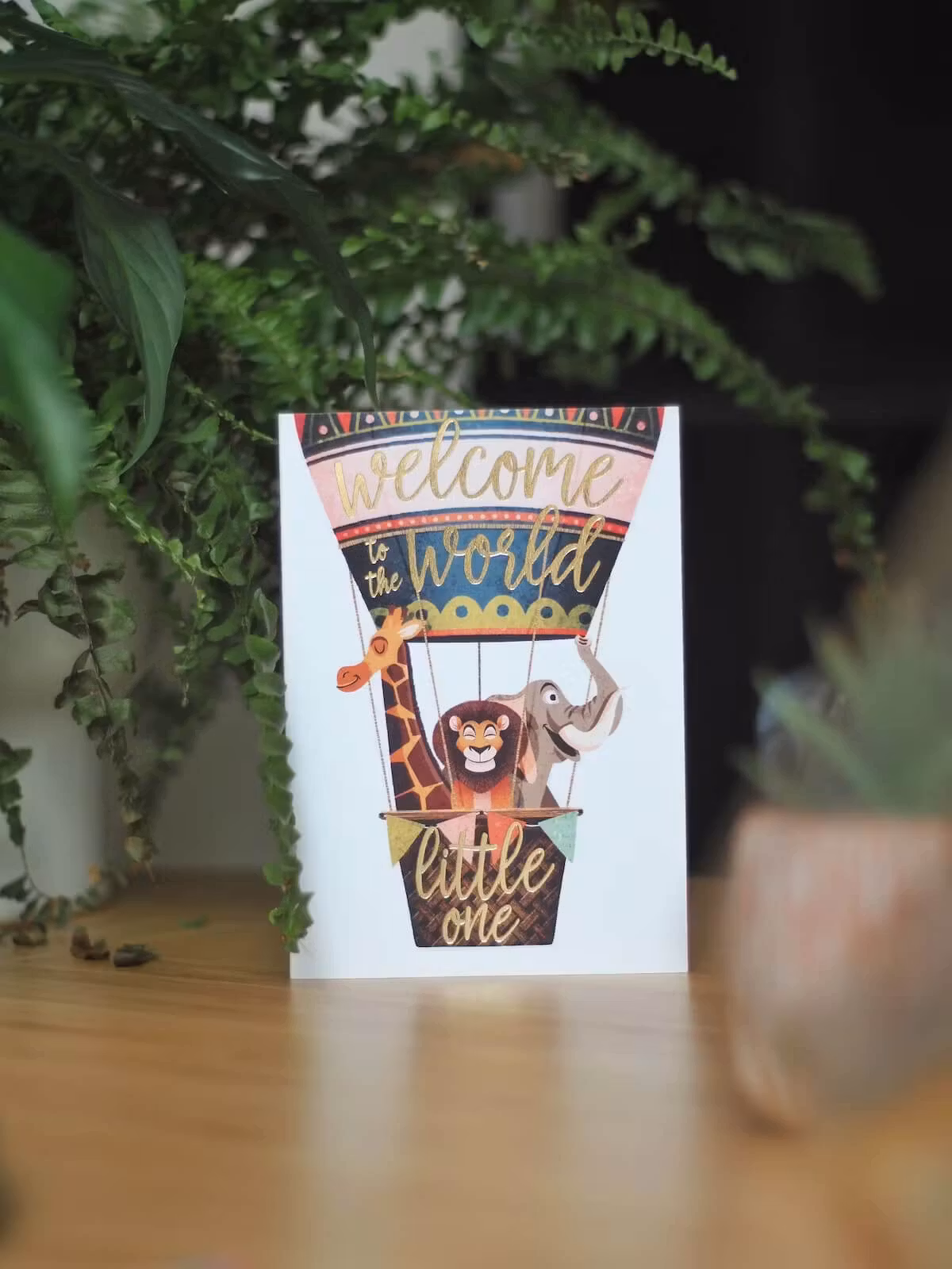 Dubbelt kort med kuvert - Luftballong (Fraktfritt)