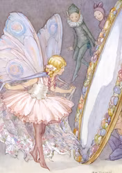 Dubbelt kort med kuvert - Spegel, spegel på väggen (Fraktfritt)