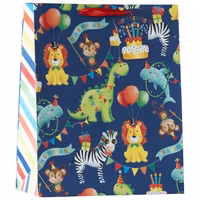 Större Presentpåse - De vilda djurens grattis