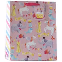 Större presentpåse - Magiska djurens grattis