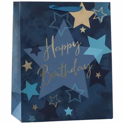 Större Presentpåse - Grattisstjärnor