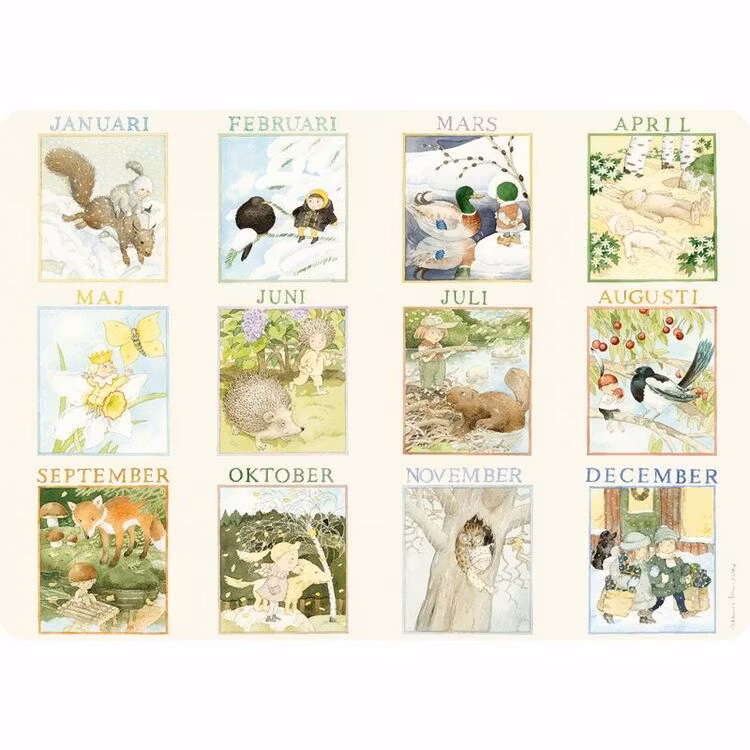 Tallriksunderlägg - Månaderna