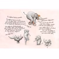 Enkelt kort - Balanserande elefanter