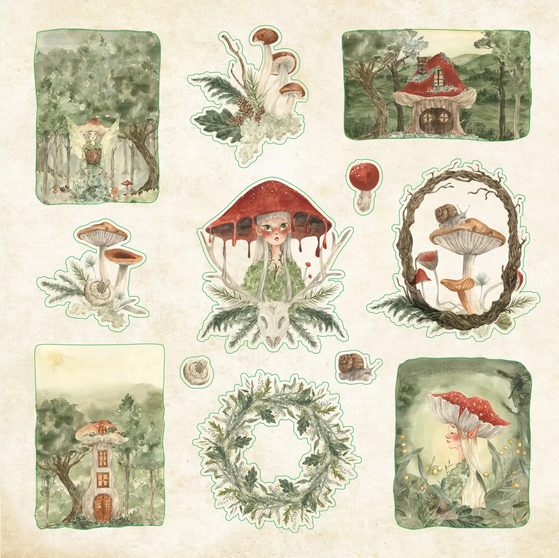 Klistermärkesbok - Enchanted Forest