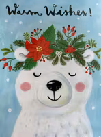 Enkelt Julkort - Warm Wishes (Fraktfritt)