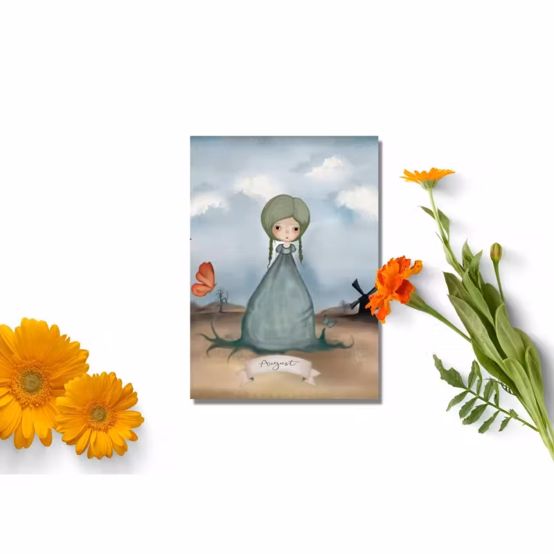 Enkelt Kort - Augusti (Fraktfritt)