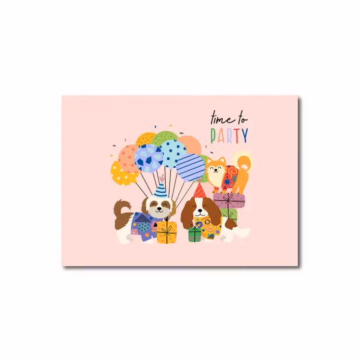 Enkelt Kort - Dags för fest (Fraktfritt)