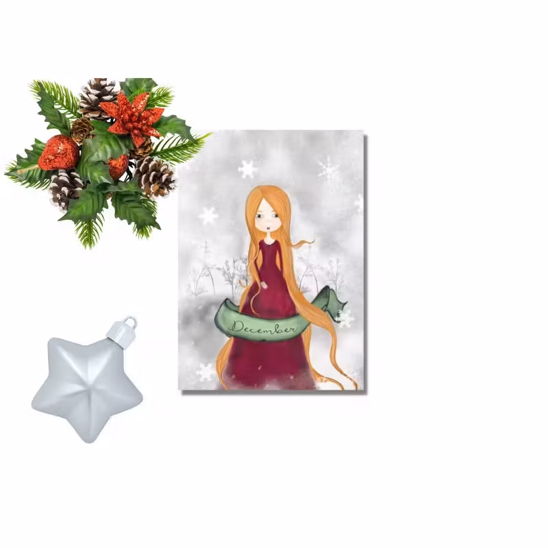 Enkelt Kort - December (Fraktfritt)