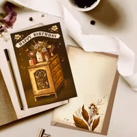 Enkelt kort med kuvert - Blomsterbyrån(Fraktfritt)