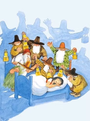 Enkelt Kort - Snövit (Fraktfritt)