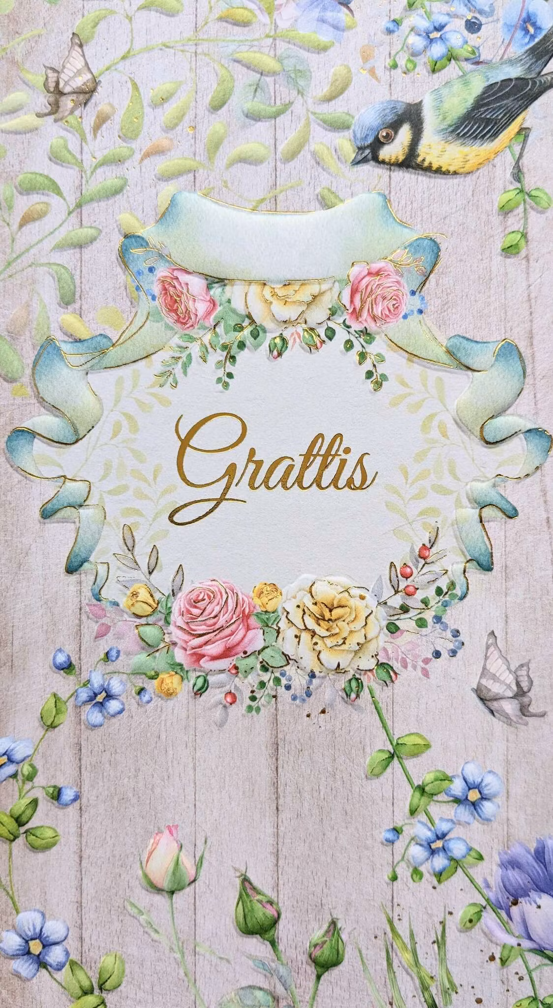 Kort med kuvert - Ett enkelt grattis (Fraktfritt)