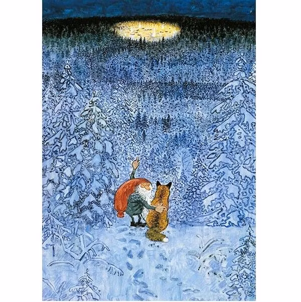 Enkelt Kort - Julkort - Eviga julaftonsby (Fraktfritt)