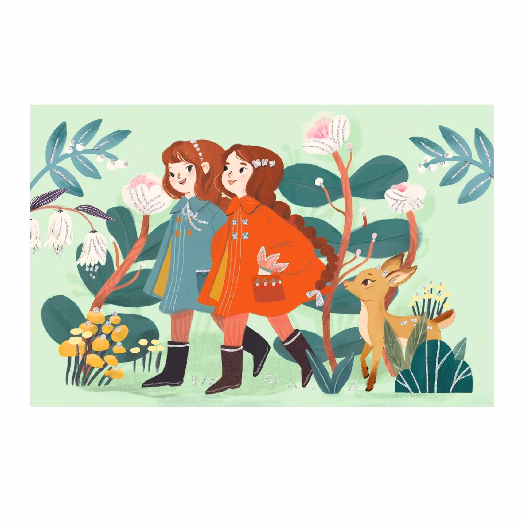 Inbjudningskort, Trädgårdsvänner - 8 st från Djeco