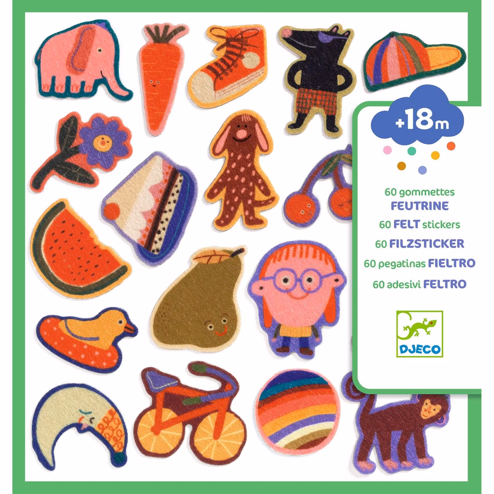 60st Felt klistermärken - The Silly Ones! (Fraktfritt)