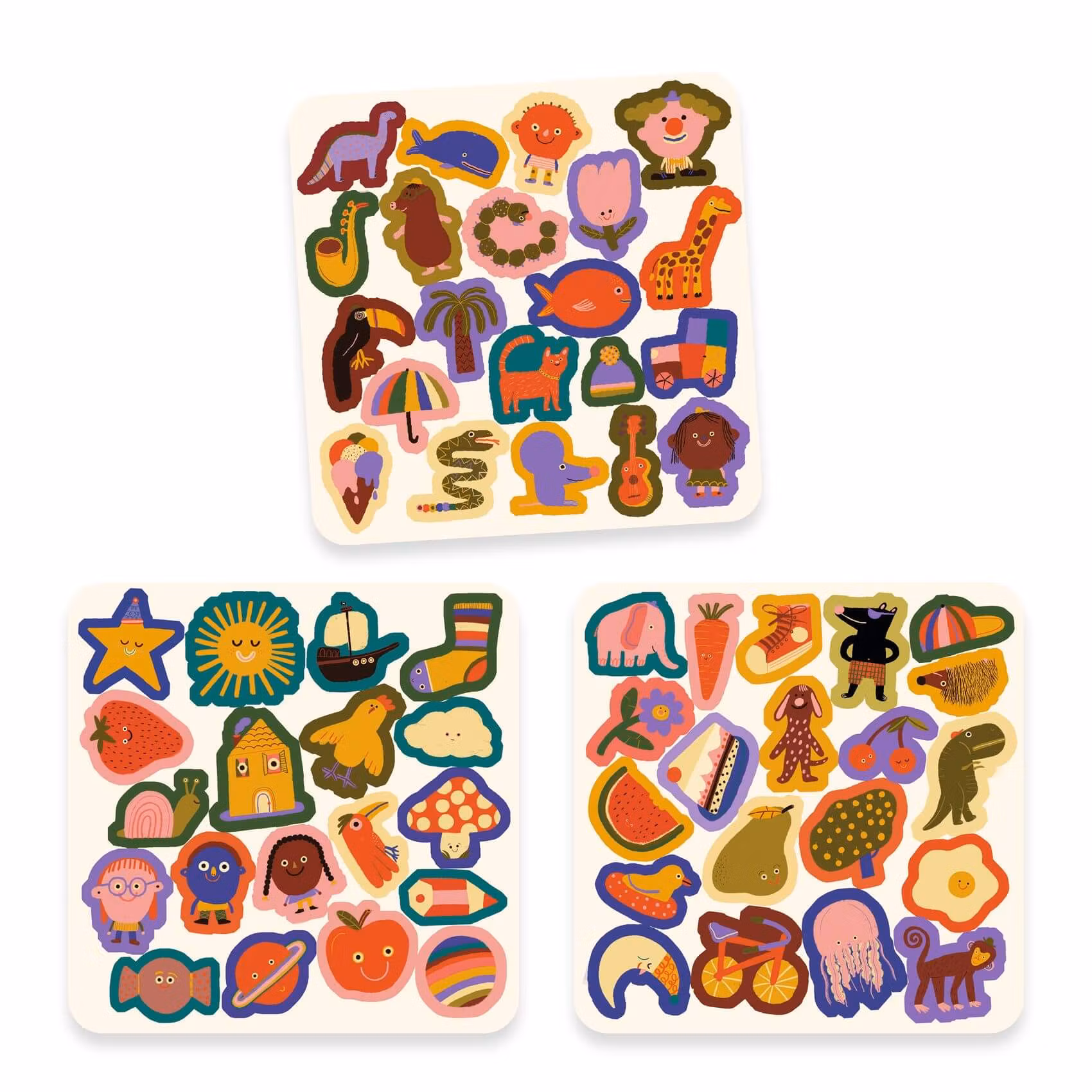 60st Felt klistermärken - The Silly Ones! (Fraktfritt)
