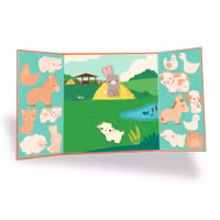 Flyttbara klistermärken för de mindre barnen - Bondgårdsdjur