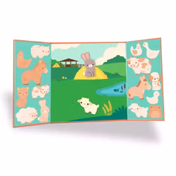 Flyttbara klistermärken för de mindre barnen - Bondgårdsdjur