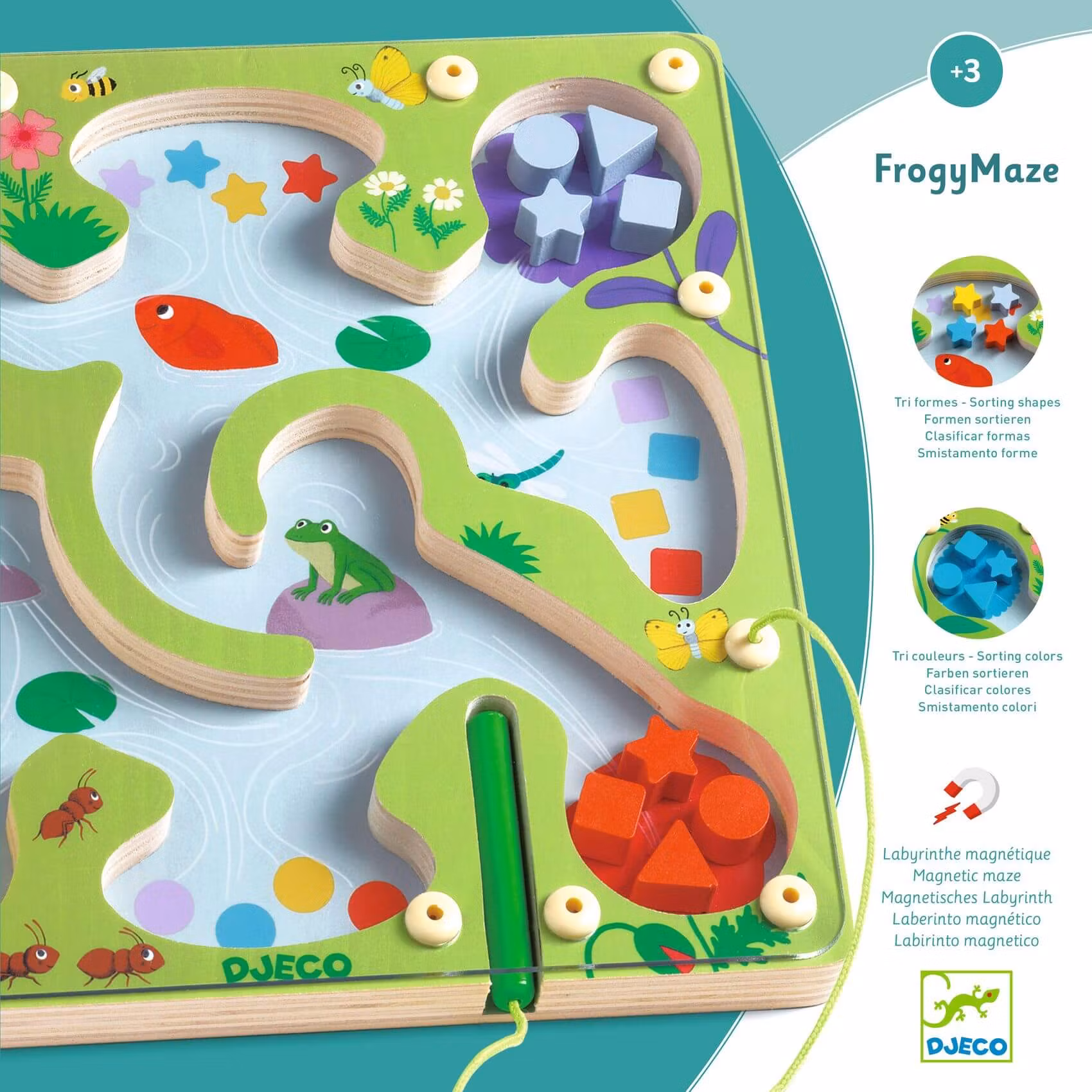 spel för de minsta från Djeco - Frogy Maze
